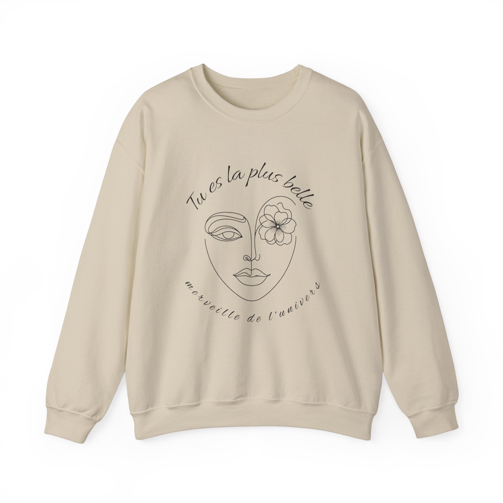 Sweatshirt Tu es la plus belle , gift Sweatshirt, emotions Sweatshirt