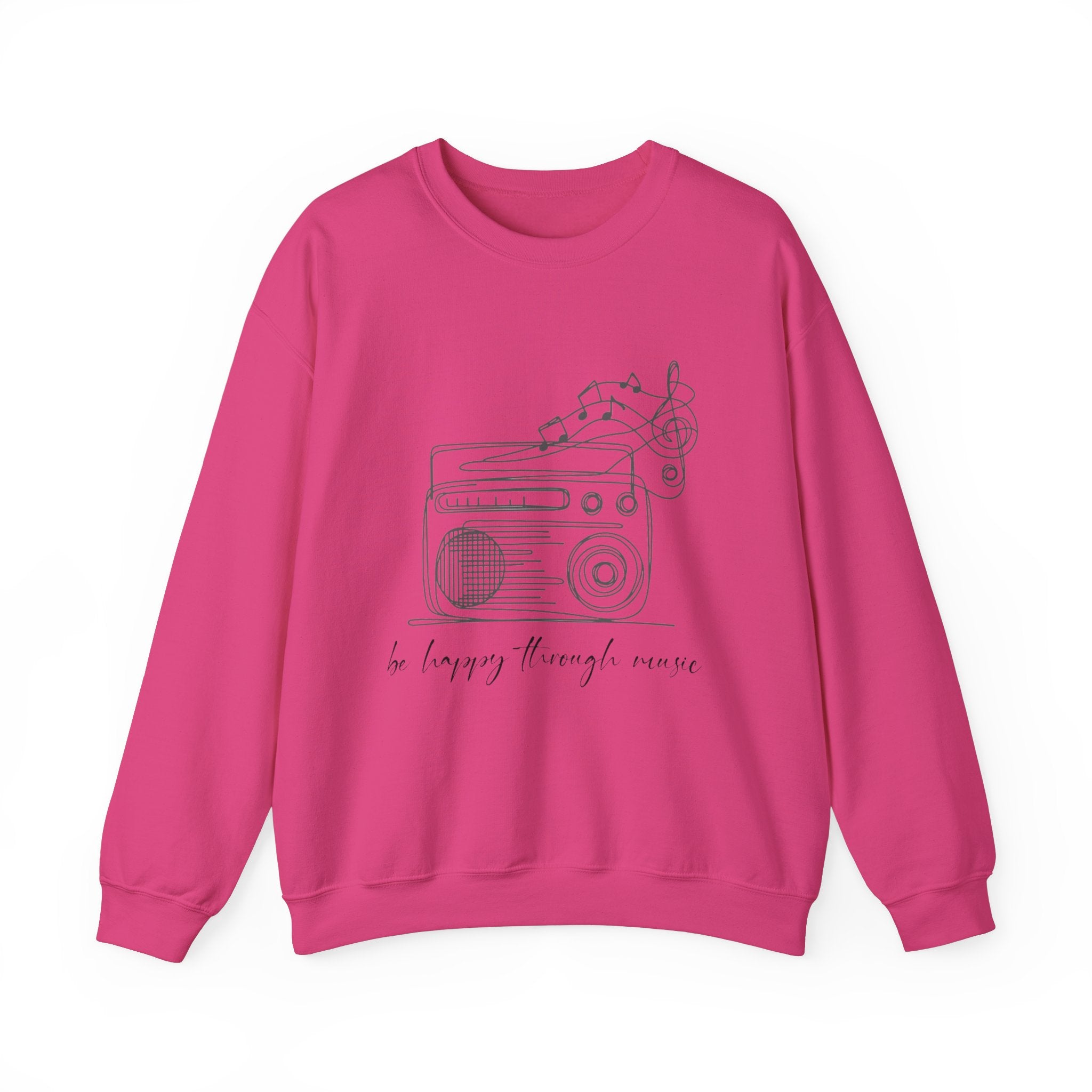 be happy through music Printed Sweatshirt, gift Sweatshirt, emotions Sweatshirt