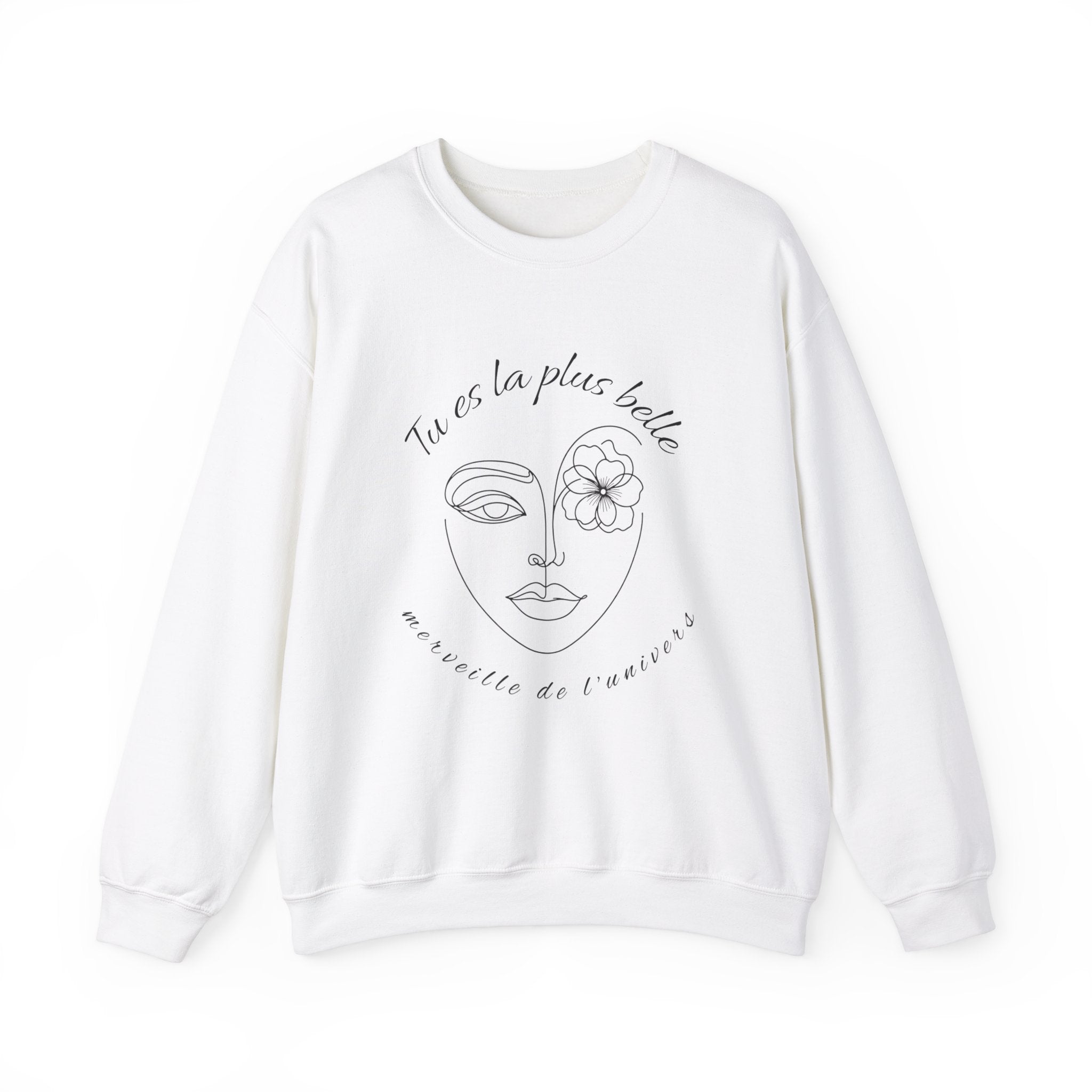 Sweatshirt Tu es la plus belle , gift Sweatshirt, emotions Sweatshirt