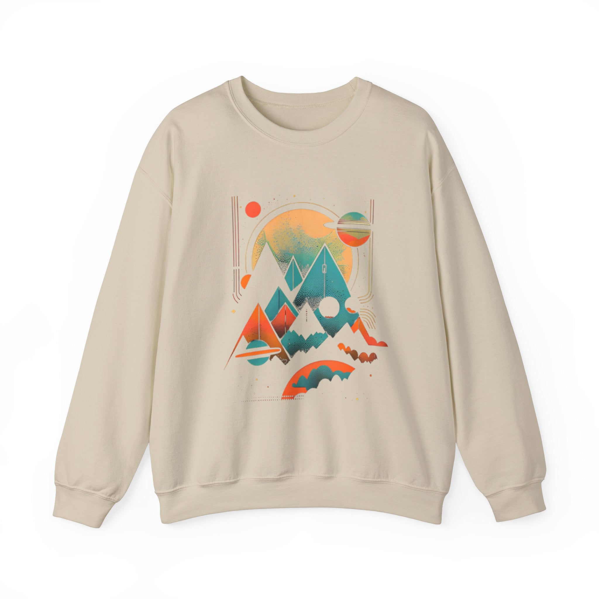 Sweatshirt Mountains and planets, gift Sweatshirt, emotions Sweatshirt