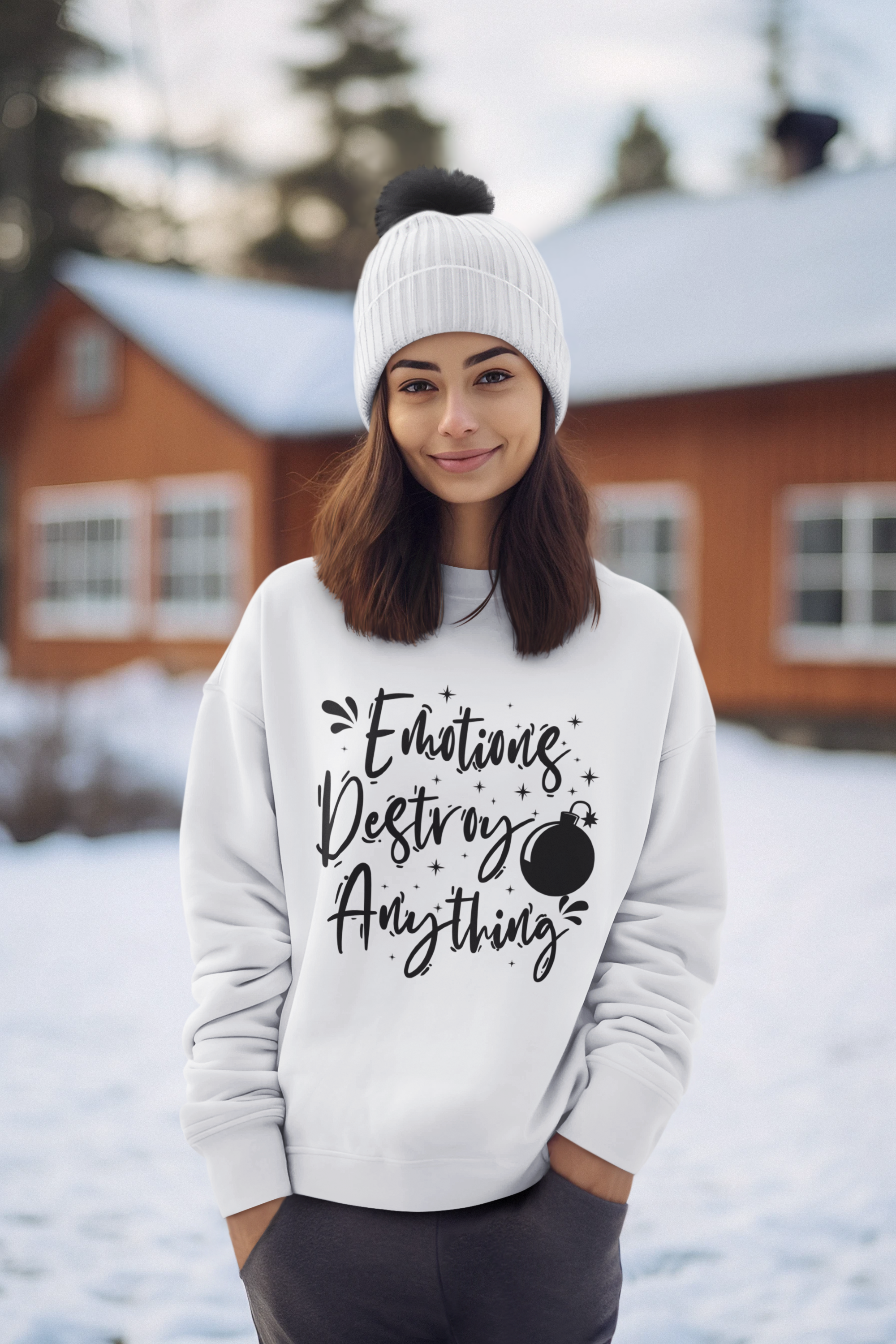 Sweatshirt Emotions destroy anything, gift Sweatshirt, emotions Sweatshirt