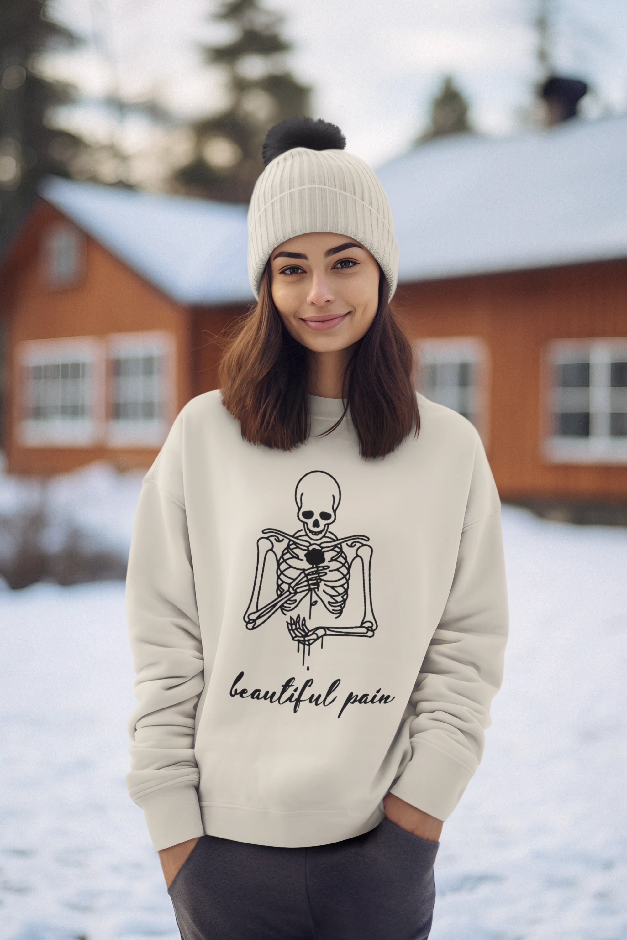 beautiful pain printed Sweatshirt, gift Sweatshirt, emotions Sweatshirt