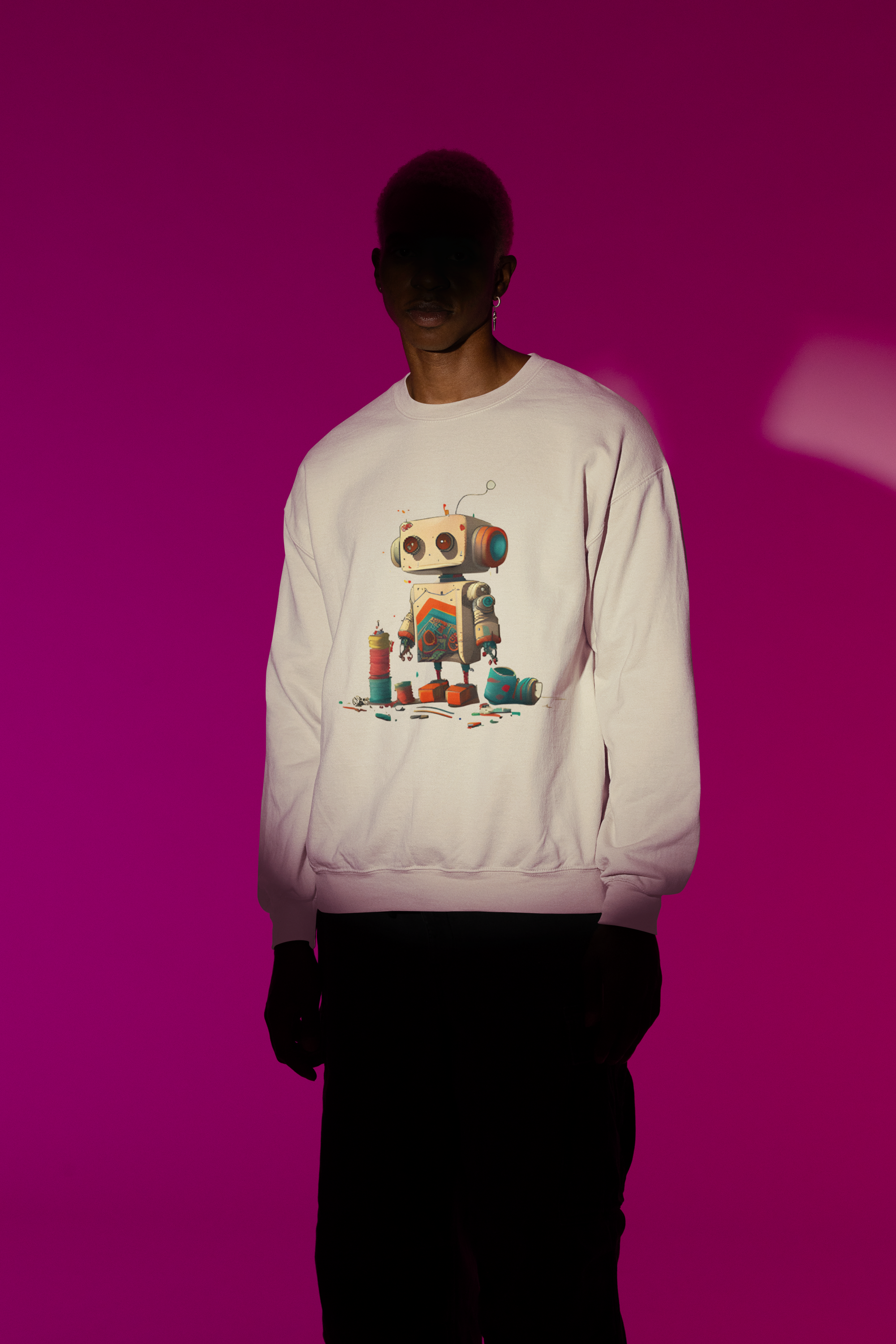 Little robot Sweatshirt, gift Sweatshirt, emotions Sweatshirt