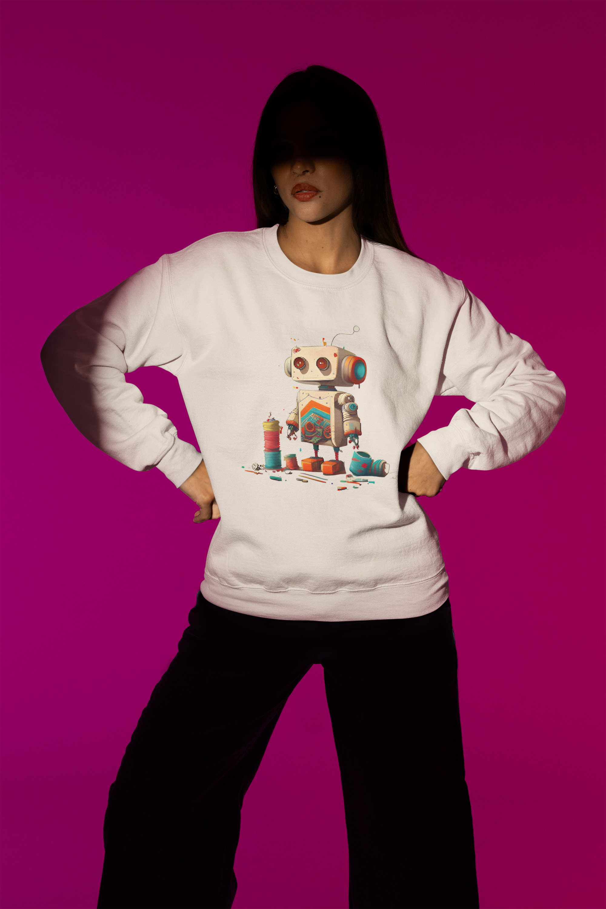 Little robot Sweatshirt, gift Sweatshirt, emotions Sweatshirt