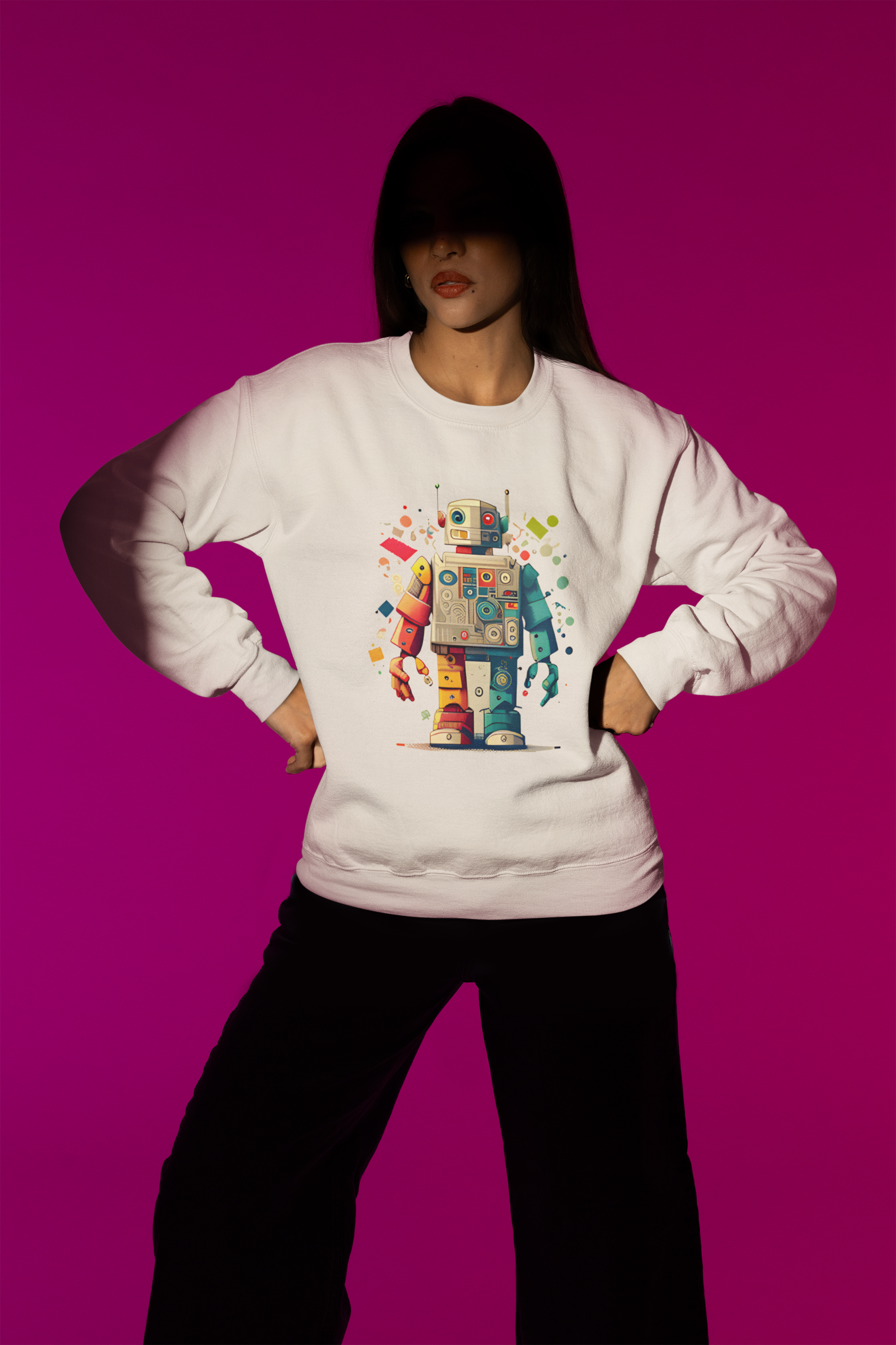 good and evil robot Sweatshirt, gift Sweatshirt, emotions Sweatshirt