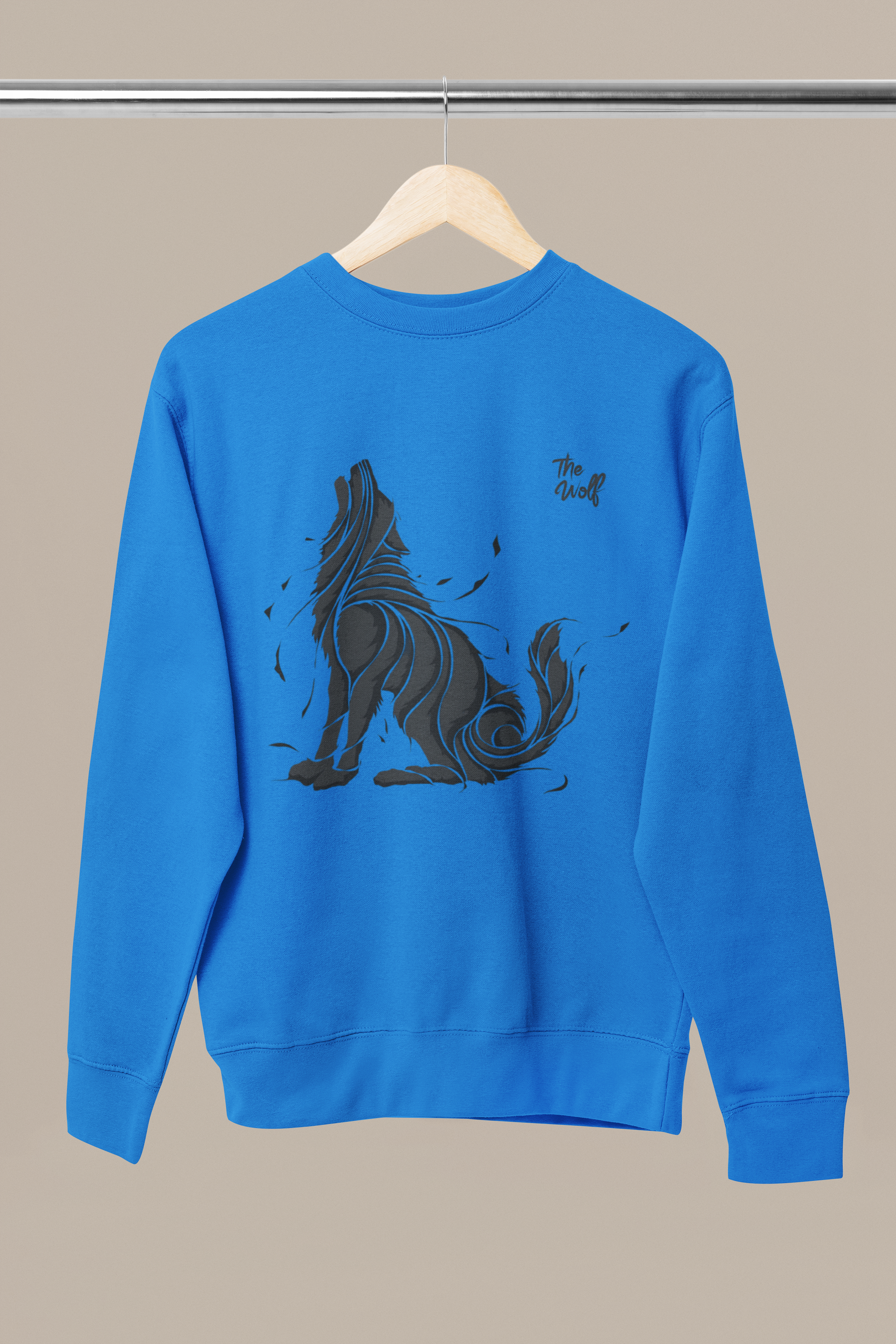 printed Wolf Sweatshirt, gift Sweatshirt, emotions Sweatshirt