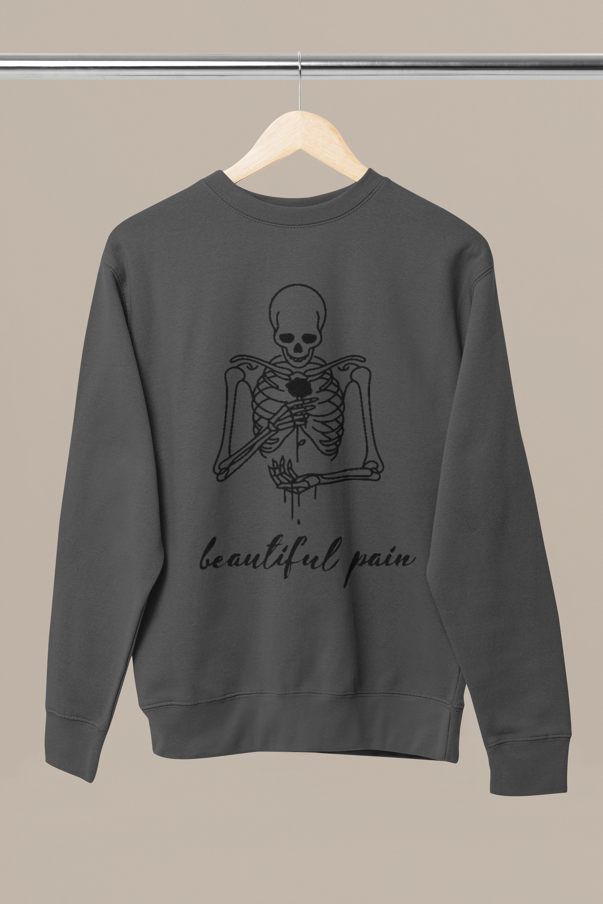 beautiful pain printed Sweatshirt, gift Sweatshirt, emotions Sweatshirt