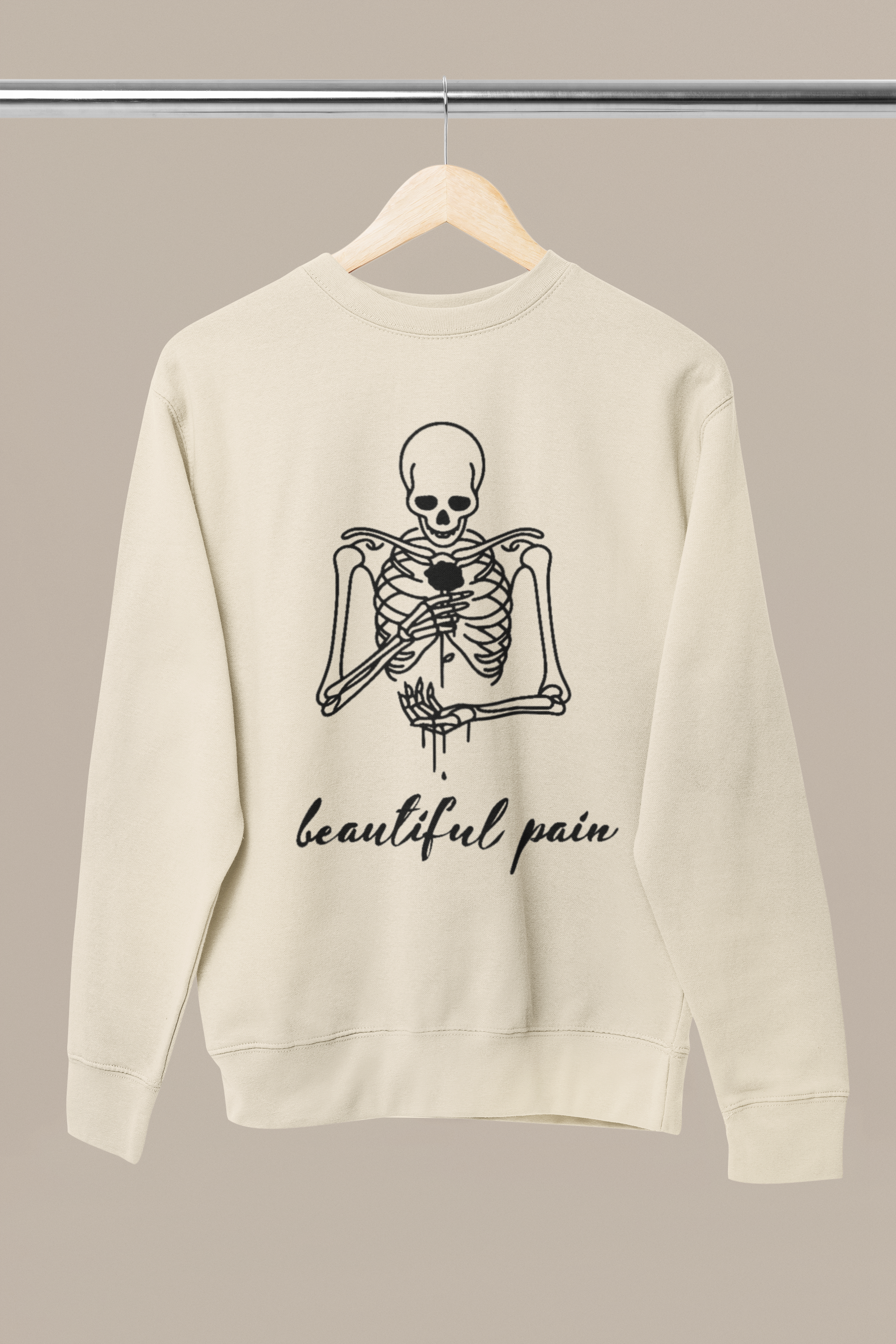 beautiful pain printed Sweatshirt, gift Sweatshirt, emotions Sweatshirt