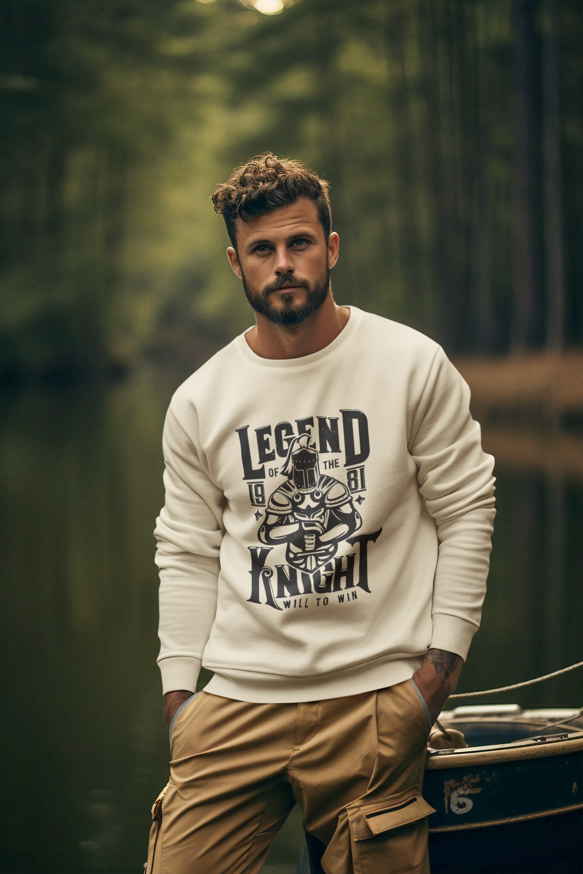 Sweatshirt Legend knight, gift Sweatshirt, emotions Sweatshirt