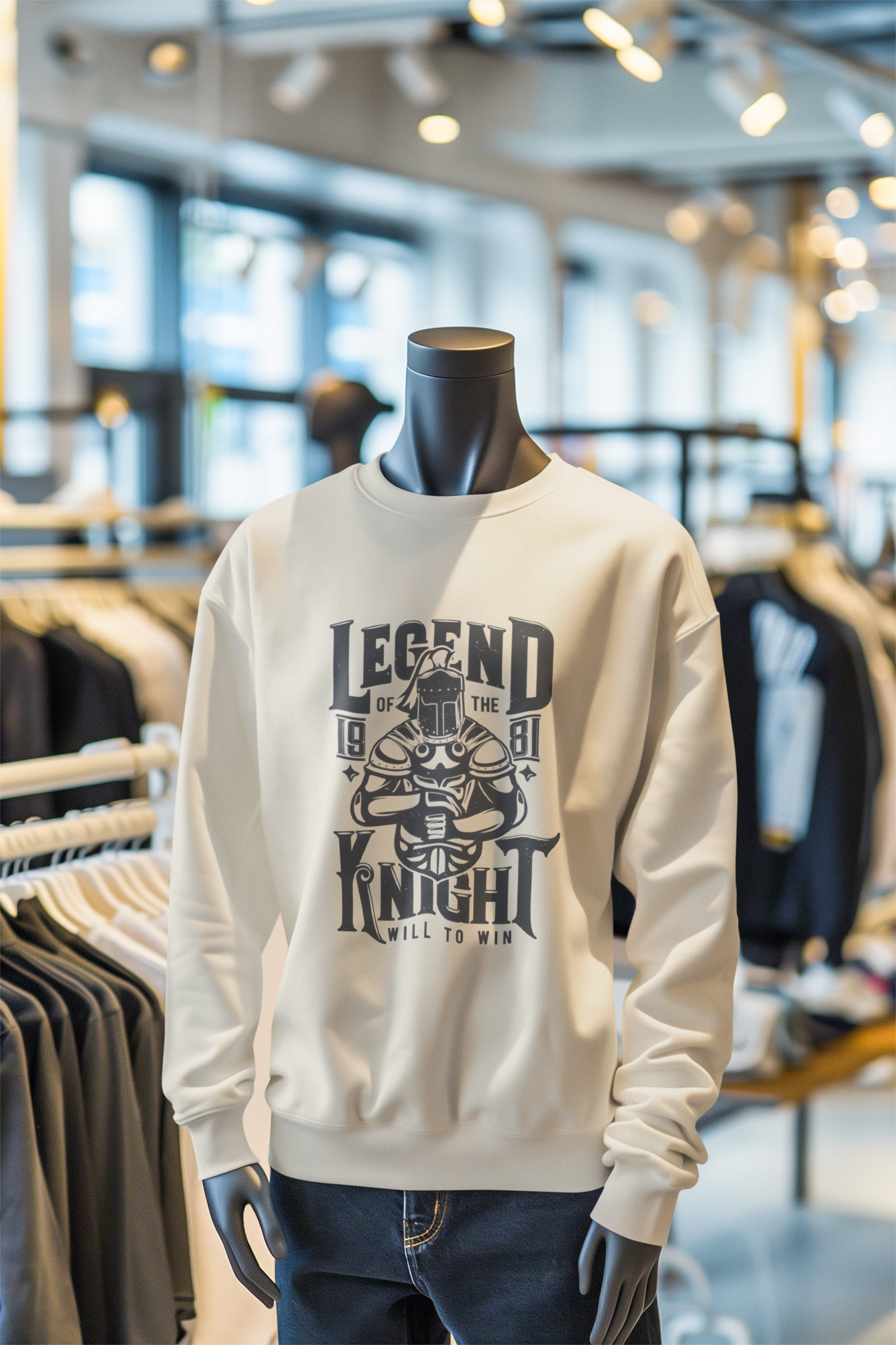 Sweatshirt Legend knight, gift Sweatshirt, emotions Sweatshirt