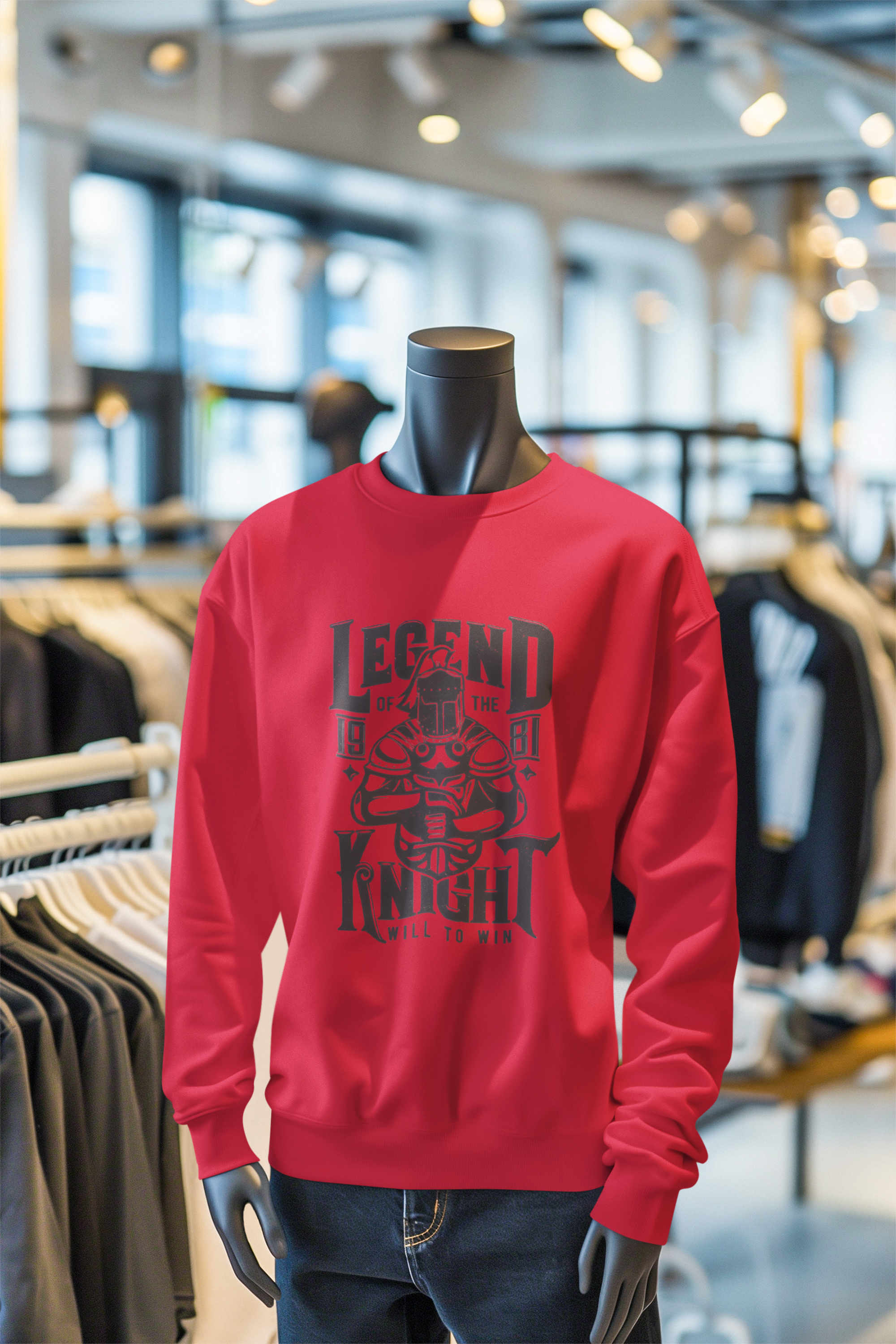 Sweatshirt Legend knight, gift Sweatshirt, emotions Sweatshirt