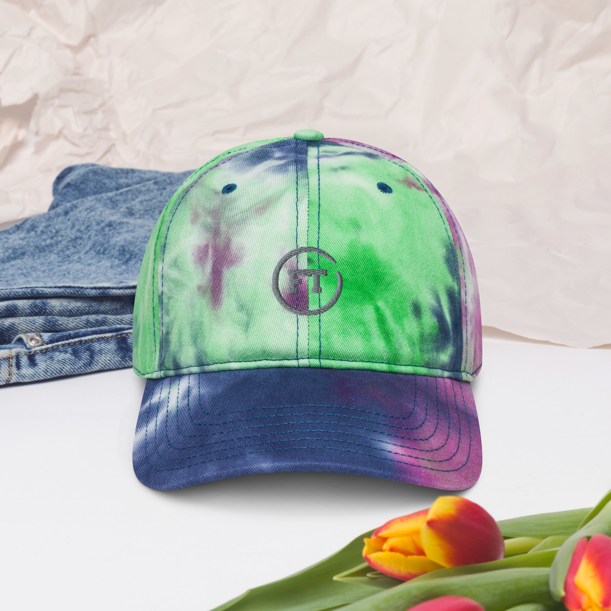 Tie dye hat with logo FabulTrend