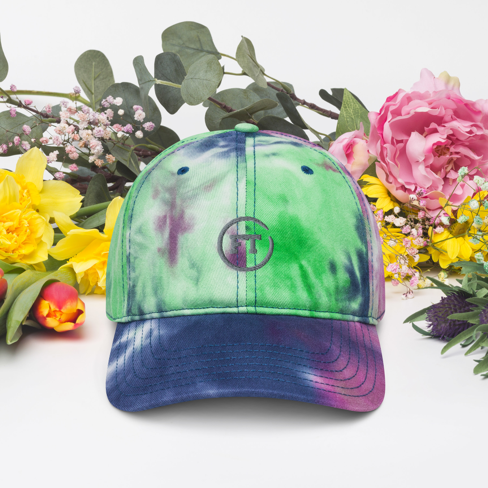 Tie dye hat with logo FabulTrend